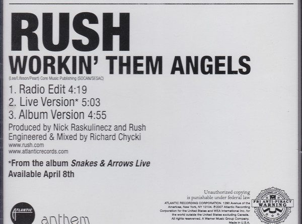Rush - Workin' Them Angels