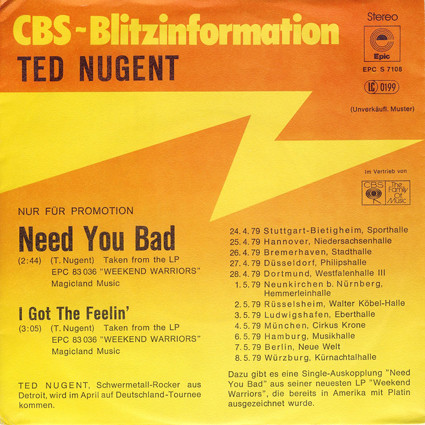 Ted Nugent - Need You Bad