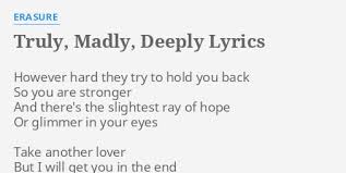 Erasure - Truly, Madly, Deeply