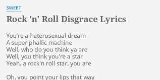 Sweet - Rock & Roll Disgrace