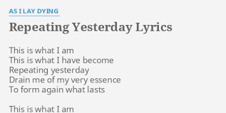As I Lay Dying - Repeating Yesterday