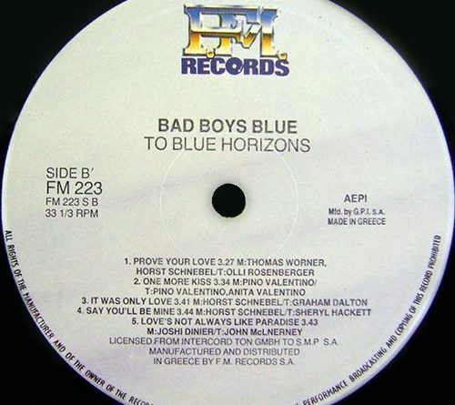 Bad Boys Blue - My Love For You