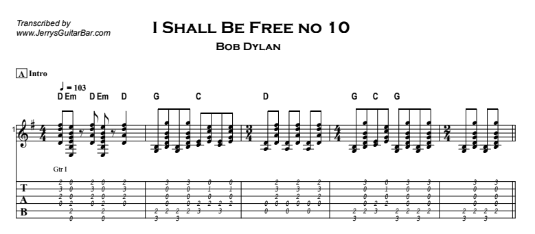 Bob Dylan - I Shall Be Free No 10