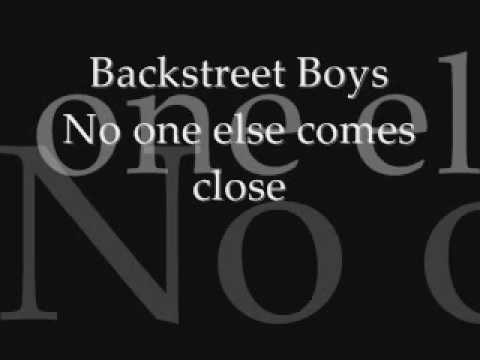 Backstreet Boys - No One Else Comes Close