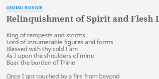 Dimmu Borgir - Relinguishment of spirit and flesh