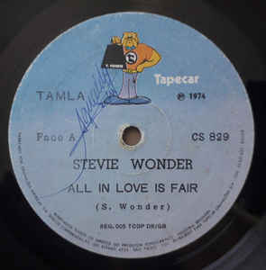 Stevie Wonder - All In Love Is Fair
