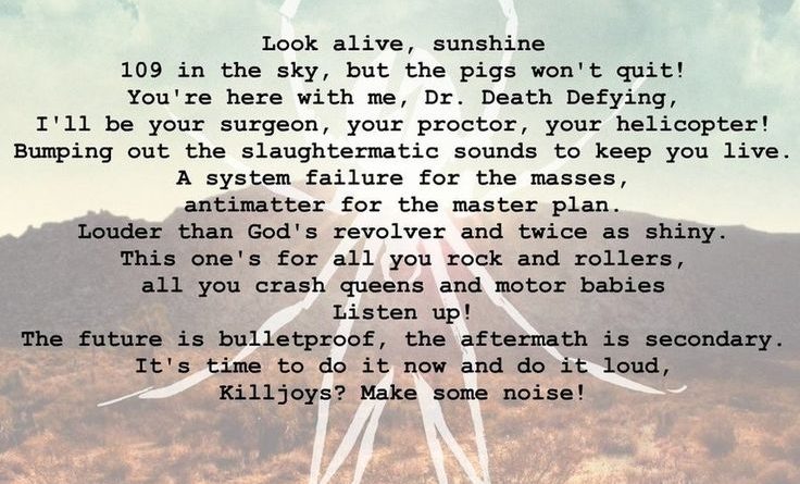 My Chemical Romance - Look Alive, Sunshine