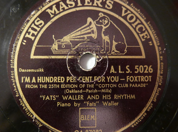 Fats Waller - I'm A Hundred Per Cent For You