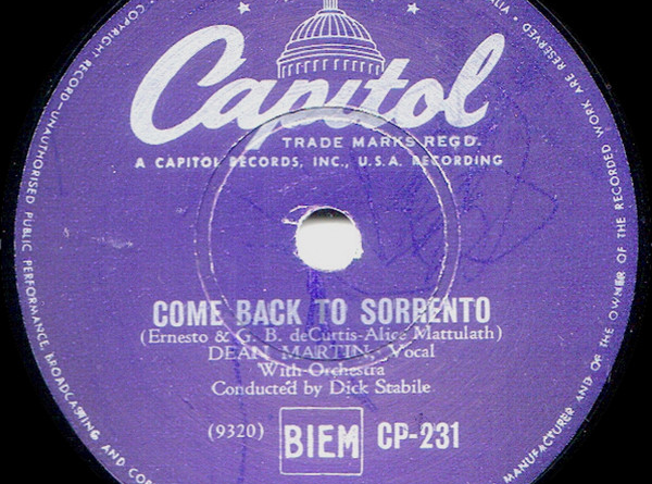 Dean Martin - Come Back to Sorrento