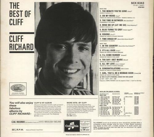 Cliff Richard & The Shadows - Blue Turns To Grey